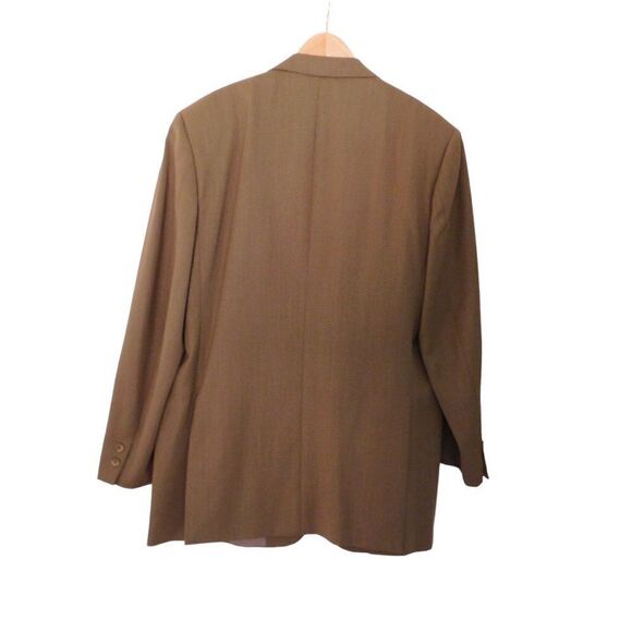 VTG  46 Long Brooks Brothers Makers Blazer Taupe Brown Wool Suit Coat Made USA - Picture 4 of 10